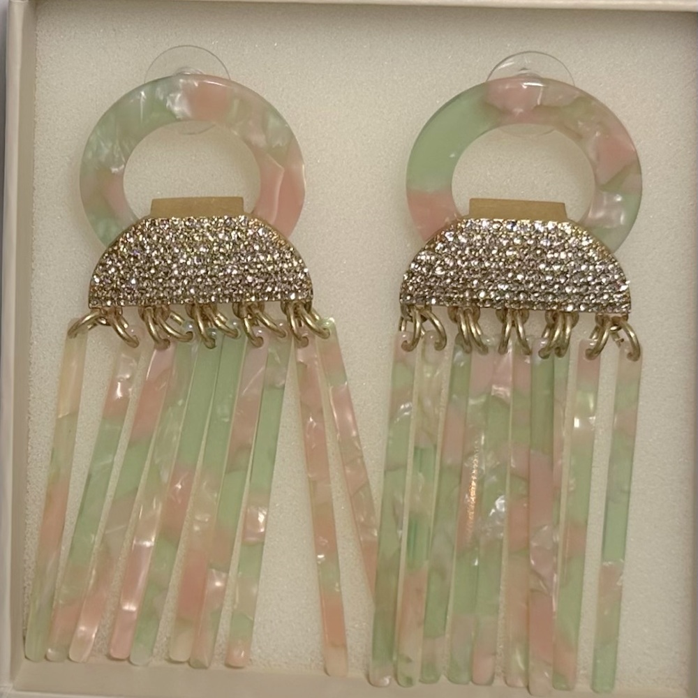 India Hicks pink camo earrings